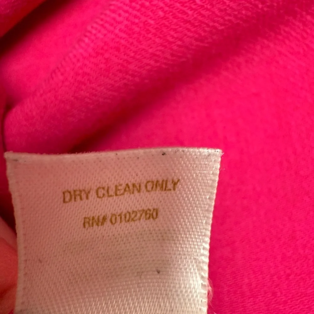 Kate Spade Hot Pink Shift Dress Size M Short Sleeve Pocket Detail Classic